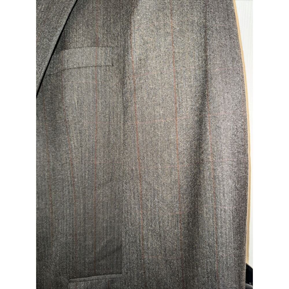 VTG Burberrys Sport Coat Jacket Blazer‎ Pinstripe 46L 2 Button USA Wool - Picture 2 of 10